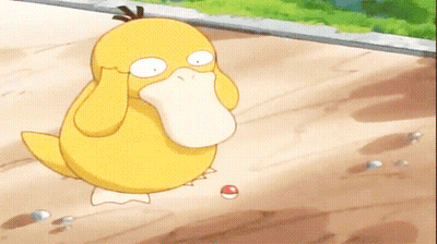 Yellow Duck Holding Pink Heart GIF