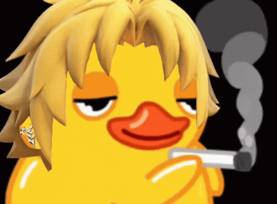 Yellow Duck Smoking Cigarette GIF