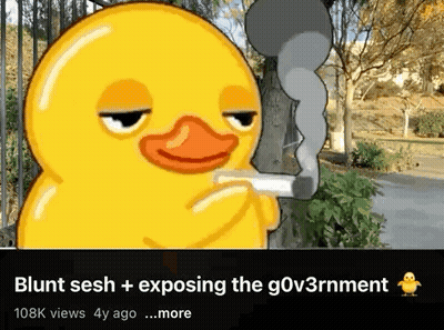 Yellow Duck Smoking Cigarette GIF