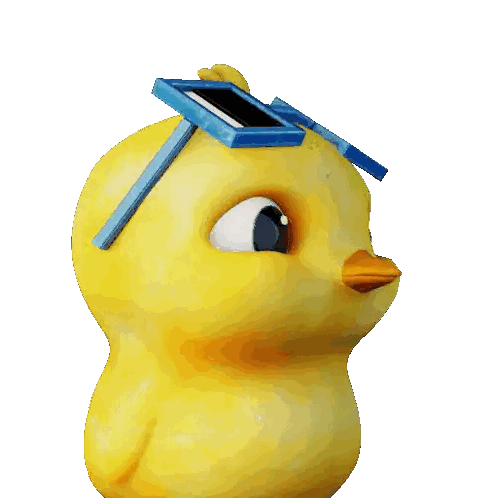 Yellow Duck Wearing Sunglasses Sticker
