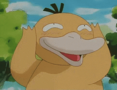Yellow Duck With Black Head Standing GIF