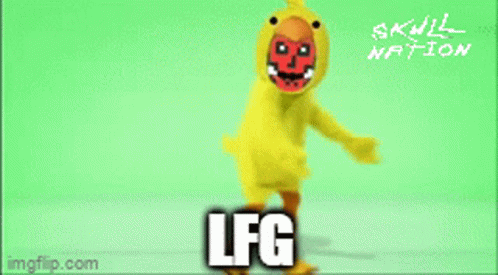 Yellow Duck With Blue Face And LFC GIF