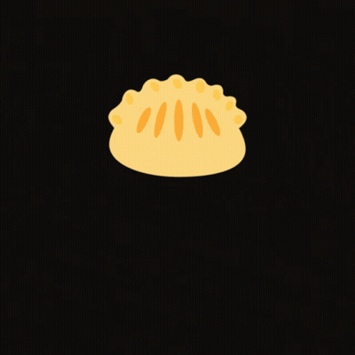 Yellow Dumpling Logo GIF