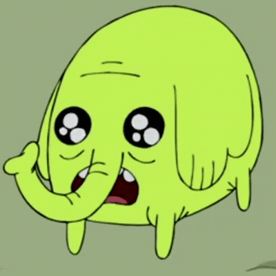 Yellow Elephant With Big Mouth GIF