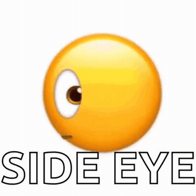 Yellow Emoji Side Eye GIF