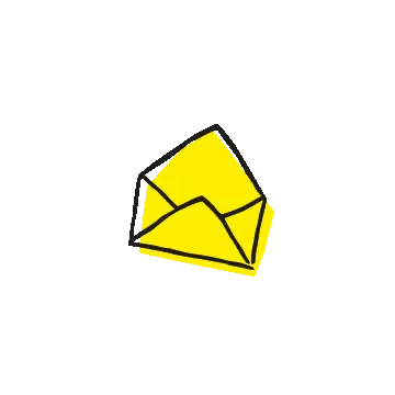 Yellow Envelope Drawing Sticker