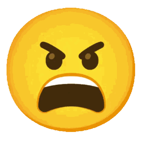 Yellow Face With Angry Expression Sticker