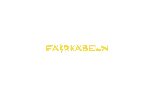 Yellow Fairkabeln Logo With Lightning Bolt Sticker