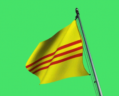 Yellow Flag With Red Stripes GIF