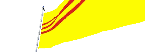 Yellow Flag With Red Stripes Sticker