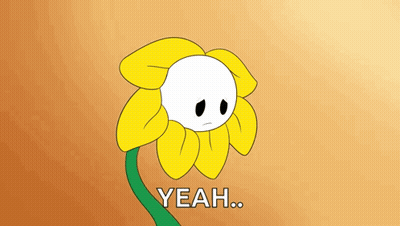 Yellow Flower Cartoon Saying Yeah GIF
