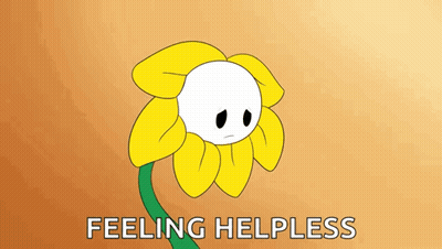 Yellow Flower Saying Feeling Helpless GIF