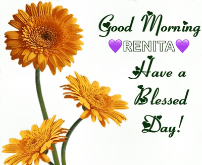 Yellow Flowers Good Morning Renita Have A Blessed Day GIF