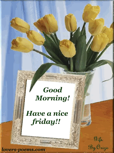 Yellow Flowers With Good Morning Friday Sticker