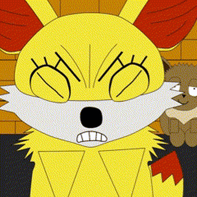 Yellow Fox With Red Tail GIF