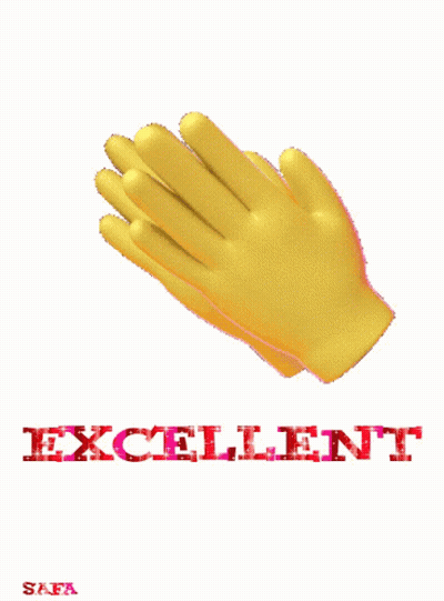 Yellow Gloves With Excellent GIF