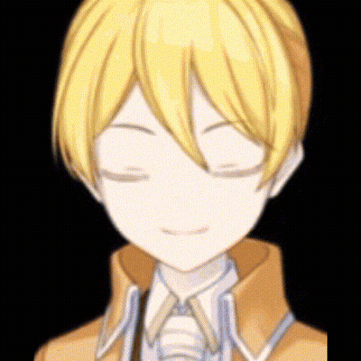 Yellow-Haired Anime Character Eyes Closed GIF