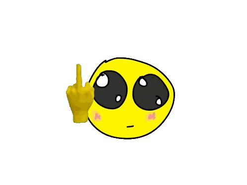 Yellow Hand Giving Middle Finger Sticker