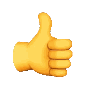 Yellow Hand Giving Thumbs Up Sticker