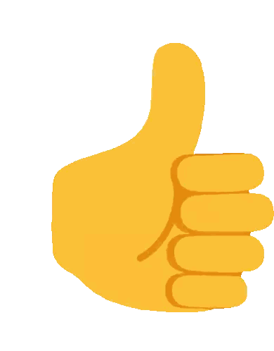 Yellow Hand Giving Thumbs Up Sticker