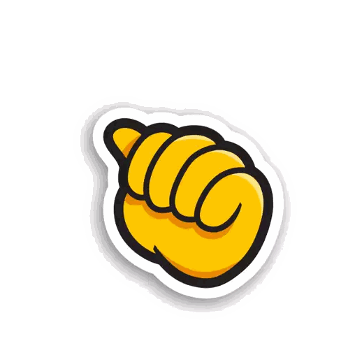 Yellow Hand Giving Thumbs Up Sticker