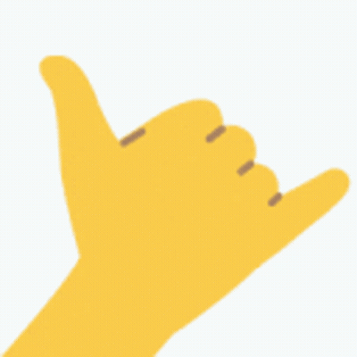 Yellow Hand Making Hang Loose Gesture GIF