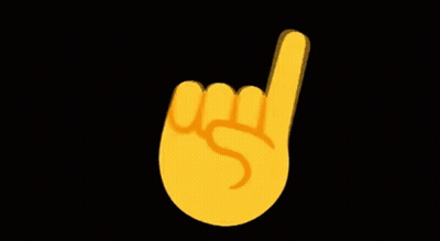 Yellow Hand Pointing Upwards GIF