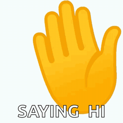 Yellow Hand Saying Hi GIF
