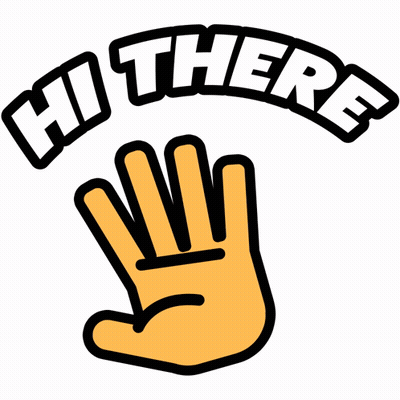 Yellow Hand Saying Hi There GIF