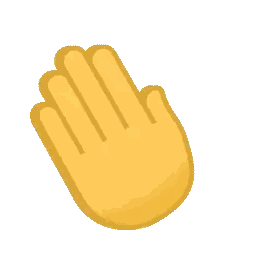 Yellow Hands Clapping With Blue Drops Sticker