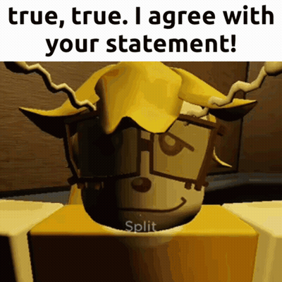 Yellow Hat Glasses True True I Agree Split GIF