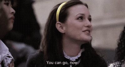 Yellow Headband Woman Saying You Can Go Now GIF