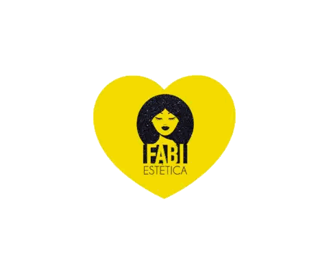 Yellow Heart With Fabi Estetica Logo Sticker