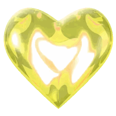 Yellow Heart With Reflection Sticker