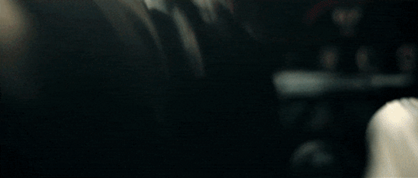 Yellow Hellcat Drifting Between Warehouses GIF