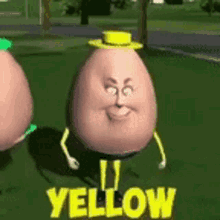 Yellow Humpy Dumpy Egg Dancing GIF