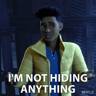 Yellow Jacket Man Says I'm Not Hiding Anything GIF