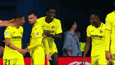 Yellow Jersey Soccer Players Pamesa GIF