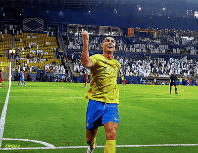 Yellow Kaf Soccer Player Running GIF