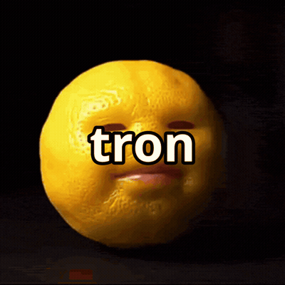 Yellow Lemon Face With Tron GIF