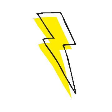 Yellow Lightning Bolt Sticker