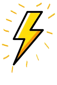 Yellow Lightning Bolt Sticker
