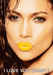 Yellow Lips Jlo I Love You Timmy GIF