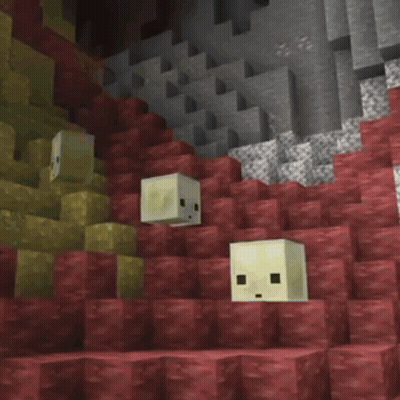 Yellow Minecraft Cube With Face GIF