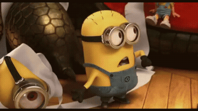 Yellow Minion In Overalls And Goggles GIF