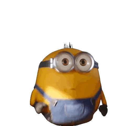 Yellow Minion With Goggles And Overalls Sticker