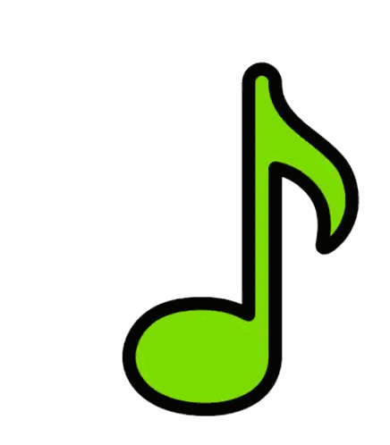 Yellow Music Note Sticker