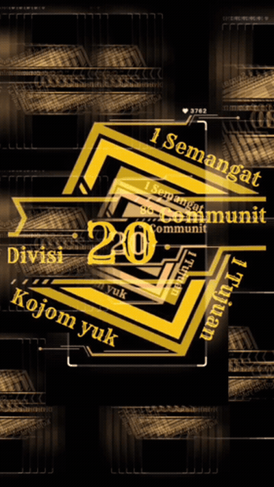 Yellow Number 20 On Black Background GIF