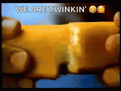 Yellow Object Saying We Are Twinkin GIF