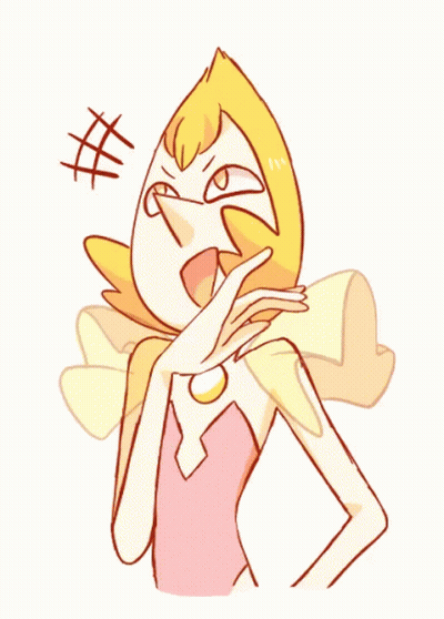 Yellow Pearl In Pink Dress GIF